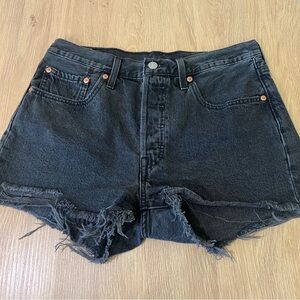 501’s black Jean shorts